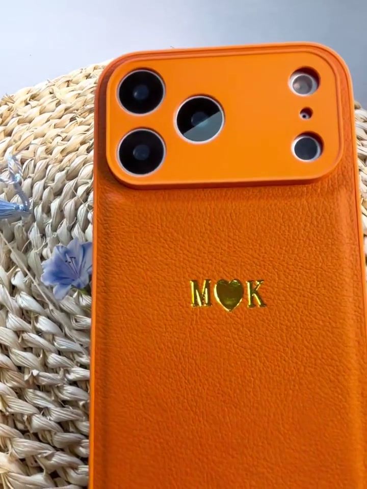 Capa De Couro Sintético Clássica De Luxo Personalizada Para iPhone