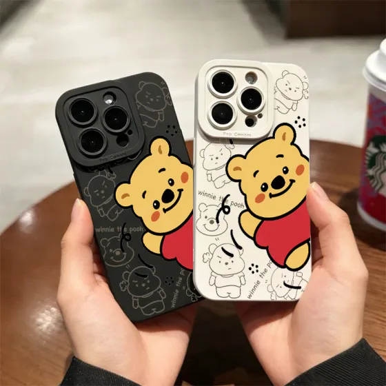 Capa Para iPhone de Silicone Macia Winnie Pooh